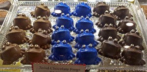 blue frog chocolate frogs