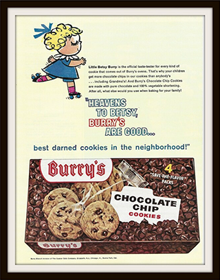 Burrys Chocolate Chip Cookies ad