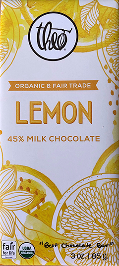 Theo Lemon Milk Chocolate bar