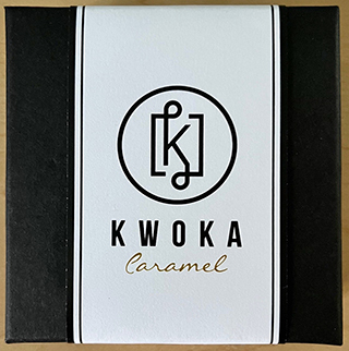 Kwoka Caramel logo on box