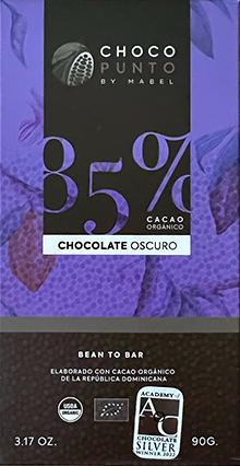Choco Punto 85% Dark Chocolate bar