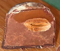 Almond Caramel Crunch Bonbon interior