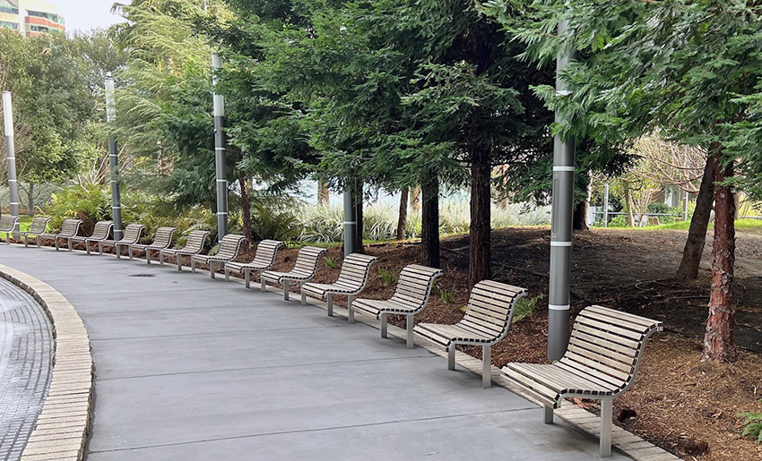 SalesForce Park benches