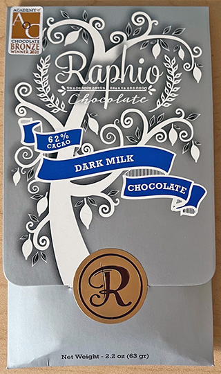 62% Dark Milk Chocolate bar