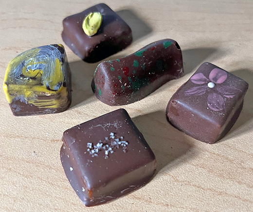 Some Sonoma Chocolatiers’ bonbons and caramels
