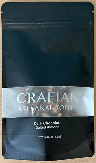 Crafian Dark Chocolate Salted Almond Toffee